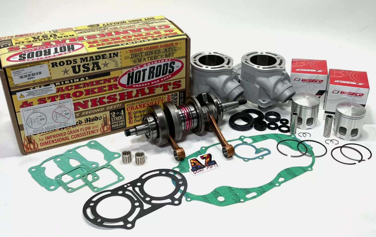 Banshee Triple Ported 370cc Big Bore Cylinders Pistons